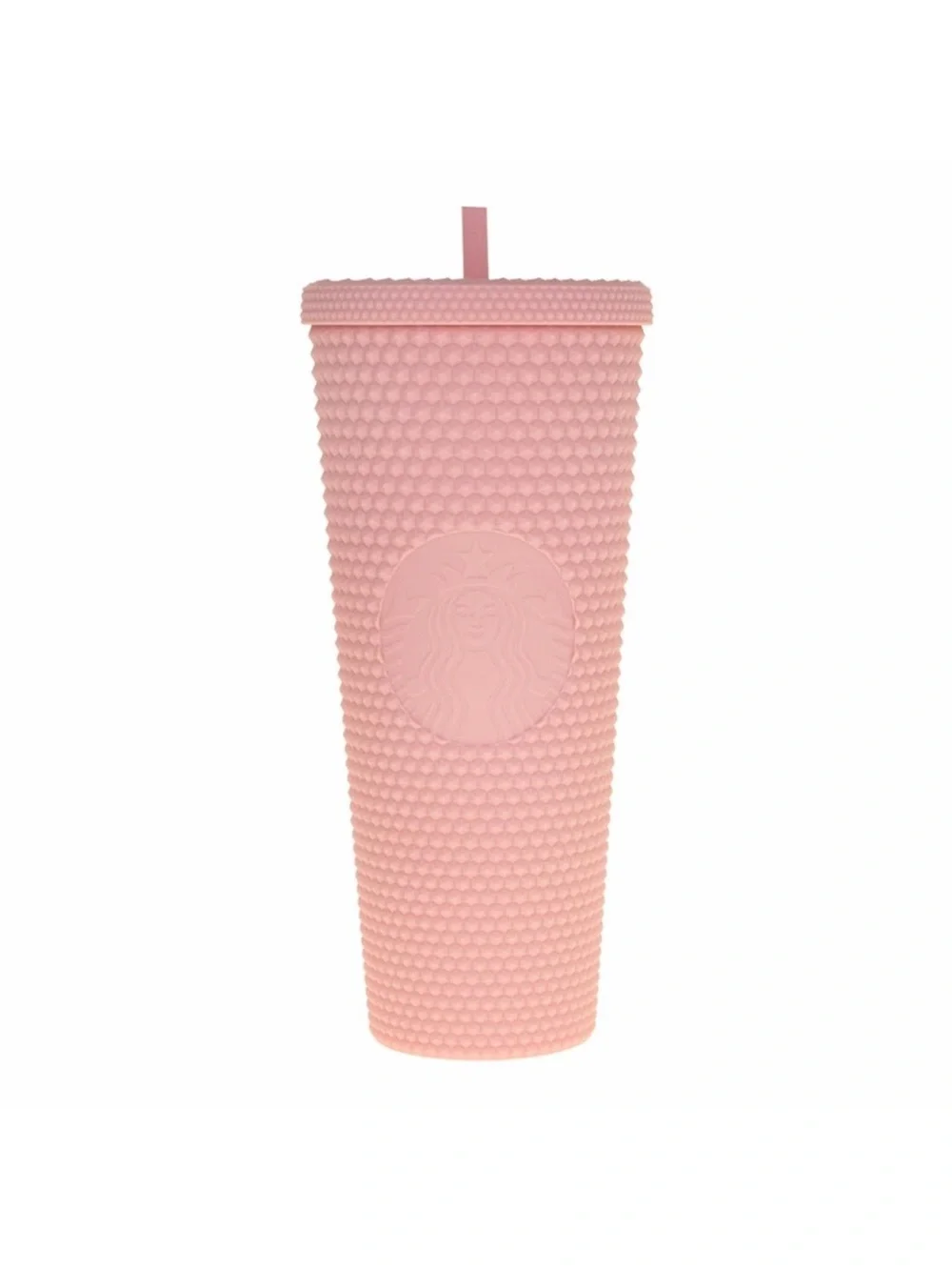 Starbucks Venti Tumbler Studded Matte Pink Diamond Rubberized Cold Cup 24oz